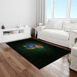 NCAA Kansas Jayhawks Basketball Team Logo Rectangle Area Rug KJ10