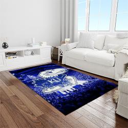 NCAA Kansas Jayhawks Basketball Team Logo Rectangle Area Rug KJ17