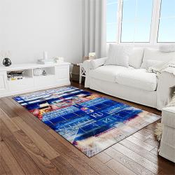 NCAA Kansas Jayhawks Basketball Team Logo Rectangle Area Rug KJ27