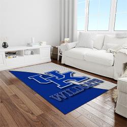 NCAA Kentucky Wildcats College Sport Basketball And Foolball Team Logo Rectangle Area Rug KTW22