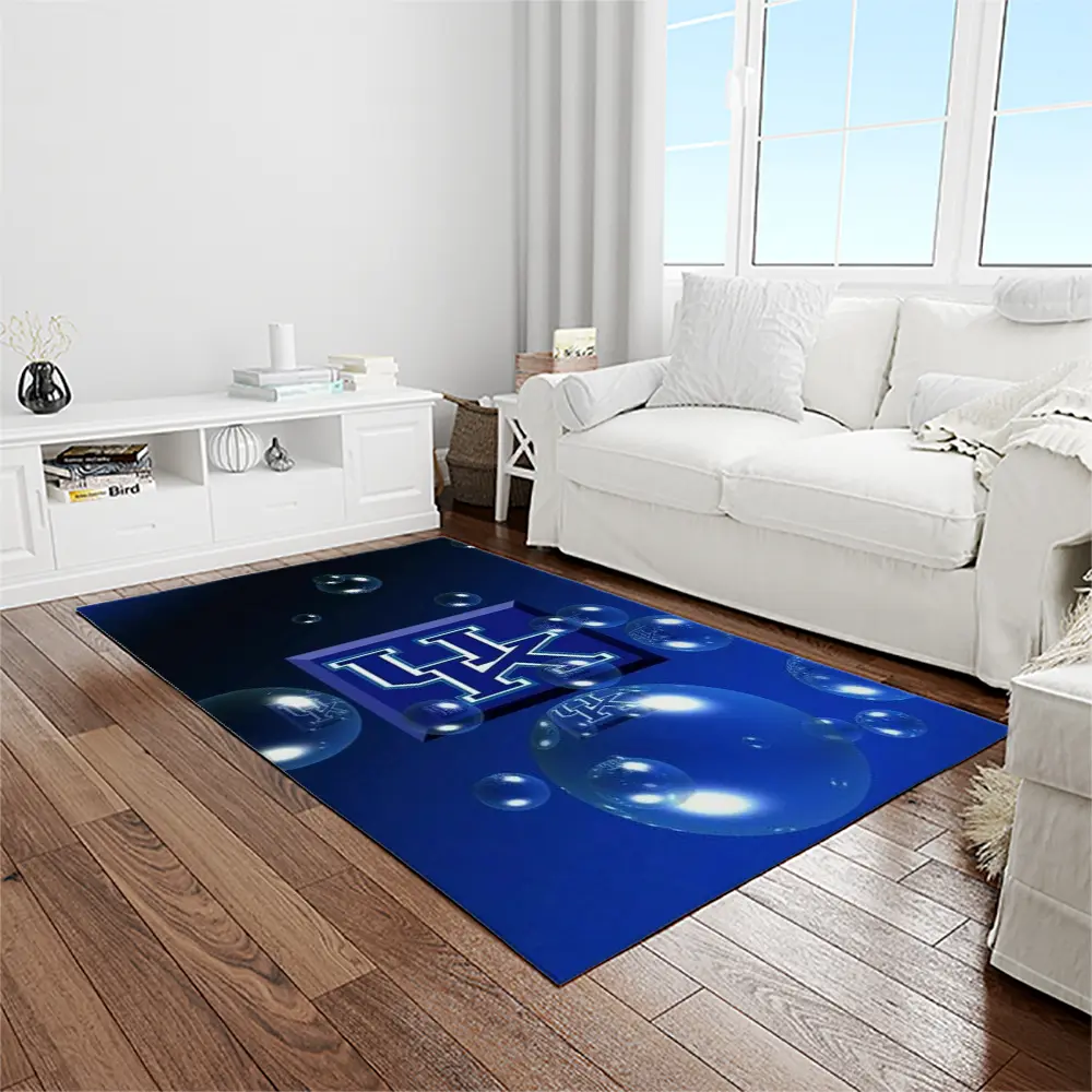 NCAA Kentucky Wildcats College Sport Basketball And Foolball Team Logo Rectangle Area Rug KTW25