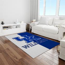 NCAA Kentucky Wildcats College Sport Basketball And Foolball Team Logo Rectangle Area Rug KTW34