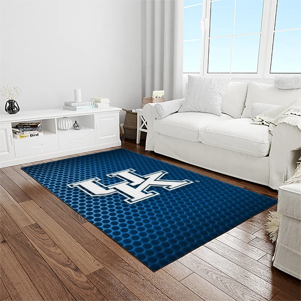 NCAA Kentucky Wildcats College Sport Basketball And Foolball Team Logo Rectangle Area Rug KTW37
