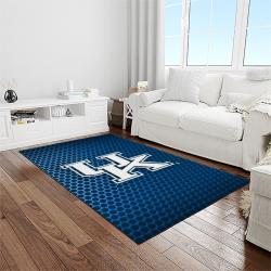 NCAA Kentucky Wildcats College Sport Basketball And Foolball Team Logo Rectangle Area Rug KTW37