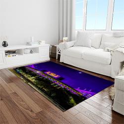 NCAA Louisiana State University College Sport Basketball And Foolball Team Logo Rectangle Area Rug LSU06