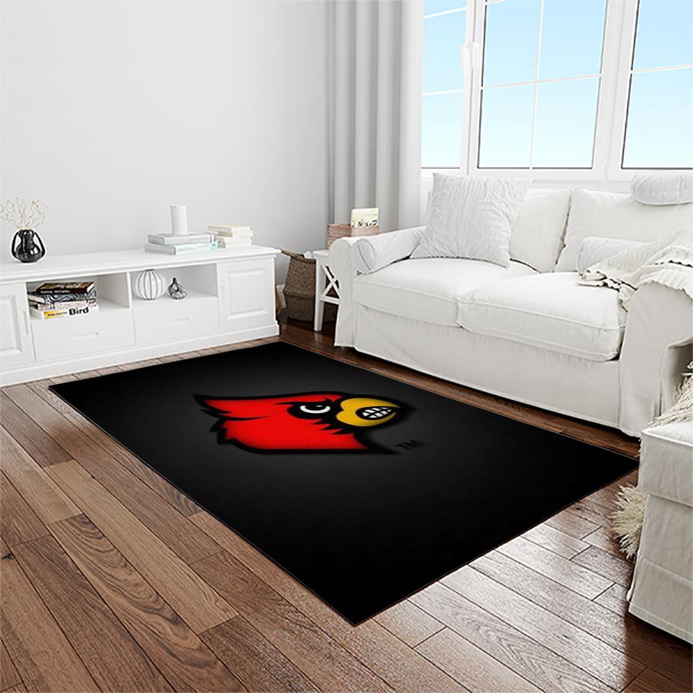 NCAA Louisville Cardinals College Sport Basketball And Foolball Team Logo Rectangle Area Rug LICS16