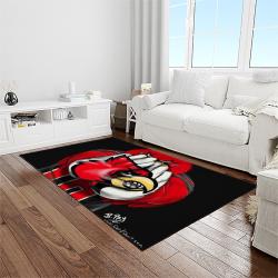 NCAA Louisville Cardinals College Sport Basketball And Foolball Team Logo Rectangle Area Rug LICS22