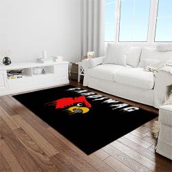 NCAA Louisville Cardinals College Sport Basketball And Foolball Team Logo Rectangle Area Rug LICS38