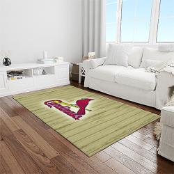 NCAA Louisville Cardinals College Sport Basketball And Foolball Team Logo Rectangle Area Rug LICS55