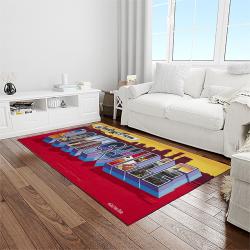 NCAA Louisville Cardinals College Sport Basketball And Foolball Team Logo Rectangle Area Rug LICS62