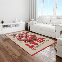NCAA Louisville Cardinals College Sport Basketball And Foolball Team Logo Rectangle Area Rug LICS65