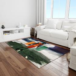 NCAA Miami Hurricanes Sport Basketball And Foolball Team Logo Rectangle Area Rug MH05