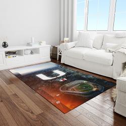 NCAA Miami Hurricanes Sport Basketball And Foolball Team Logo Rectangle Area Rug MH12
