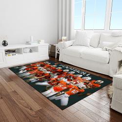 NCAA Miami Hurricanes Sport Basketball And Foolball Team Logo Rectangle Area Rug MH17