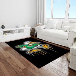 NCAA Miami Hurricanes Sport Basketball And Foolball Team Logo Rectangle Area Rug MH41
