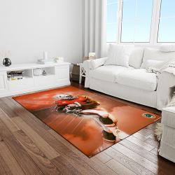 NCAA Miami Hurricanes Sport Basketball And Foolball Team Logo Rectangle Area Rug MH61