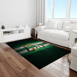 NCAA Michigan State Spartans College Sport Basketball And Foolball Team Logo Rectangle Area Rug MSS04
