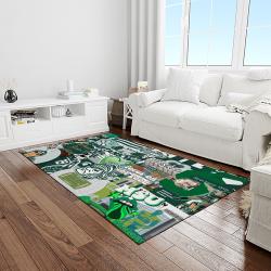 NCAA Michigan State Spartans College Sport Basketball And Foolball Team Logo Rectangle Area Rug MSS14
