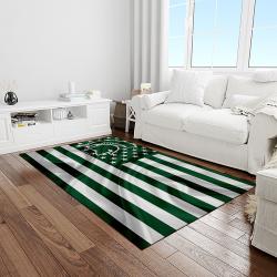 NCAA Michigan State Spartans College Sport Basketball And Foolball Team Logo Rectangle Area Rug MSS23