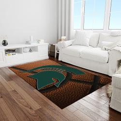 NCAA Michigan State Spartans College Sport Basketball And Foolball Team Logo Rectangle Area Rug MSS29