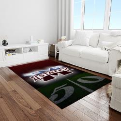 NCAA Mississippi State Bulldogs College Sport Basketball And Foolball Team Logo Rectangle Area Rug MSB06