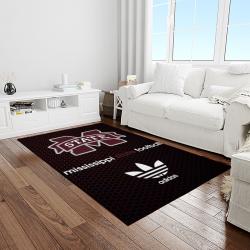 NCAA Mississippi State Bulldogs College Sport Basketball And Foolball Team Logo Rectangle Area Rug MSB07