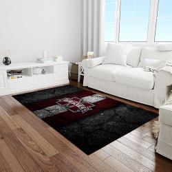NCAA Mississippi State Bulldogs College Sport Basketball And Foolball Team Logo Rectangle Area Rug MSB14