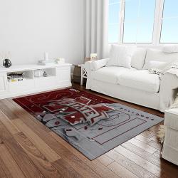NCAA Mississippi State Bulldogs College Sport Basketball And Foolball Team Logo Rectangle Area Rug MSB21