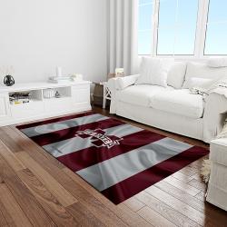 NCAA Mississippi State Bulldogs College Sport Basketball And Foolball Team Logo Rectangle Area Rug MSB23