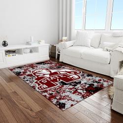 NCAA Mississippi State Bulldogs College Sport Basketball And Foolball Team Logo Rectangle Area Rug MSB31