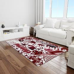 NCAA Mississippi State Bulldogs College Sport Basketball And Foolball Team Logo Rectangle Area Rug MSB35