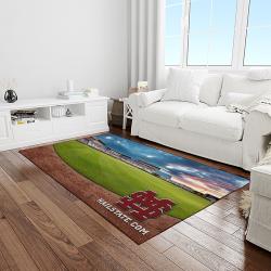 NCAA Mississippi State Bulldogs College Sport Basketball And Foolball Team Logo Rectangle Area Rug MSB38