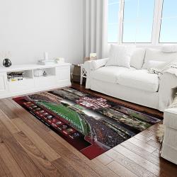 NCAA Mississippi State Bulldogs College Sport Basketball And Foolball Team Logo Rectangle Area Rug MSB39