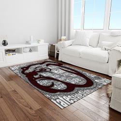 NCAA Mississippi State Bulldogs College Sport Basketball And Foolball Team Logo Rectangle Area Rug MSB45