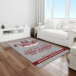 NCAA Mississippi State Bulldogs College Sport Basketball And Foolball Team Logo Rectangle Area Rug MSB57