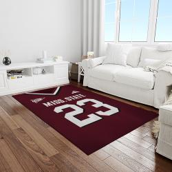 NCAA Mississippi State Bulldogs College Sport Basketball And Foolball Team Logo Rectangle Area Rug MSB61