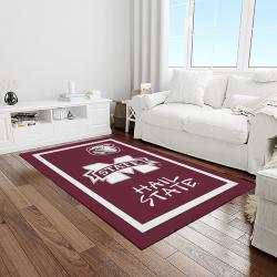 NCAA Mississippi State Bulldogs College Sport Basketball And Foolball Team Logo Rectangle Area Rug MSB62
