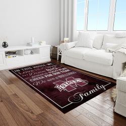 NCAA Mississippi State Bulldogs College Sport Basketball And Foolball Team Logo Rectangle Area Rug MSB64
