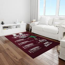 NCAA Mississippi State Bulldogs College Sport Basketball And Foolball Team Logo Rectangle Area Rug MSB67