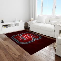 NCAA NC State Wolfpack Sport Basketball And Foolball Team Logo Rectangle Area Rug NCSW03
