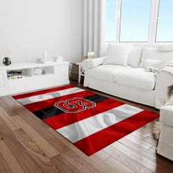 NCAA NC State Wolfpack Sport Basketball And Foolball Team Logo Rectangle Area Rug NCSW05