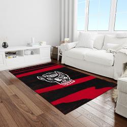 NCAA NC State Wolfpack Sport Basketball And Foolball Team Logo Rectangle Area Rug NCSW11