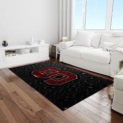 NCAA NC State Wolfpack Sport Basketball And Foolball Team Logo Rectangle Area Rug NCSW13