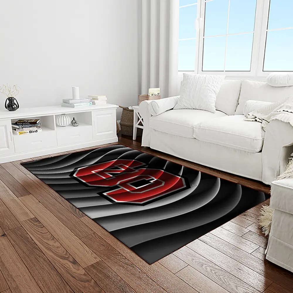 NCAA NC State Wolfpack Sport Basketball And Foolball Team Logo Rectangle Area Rug NCSW14