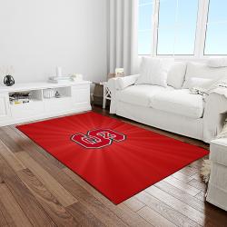 NCAA NC State Wolfpack Sport Basketball And Foolball Team Logo Rectangle Area Rug NCSW20
