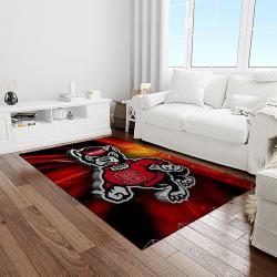 NCAA NC State Wolfpack Sport Basketball And Foolball Team Logo Rectangle Area Rug NCSW24
