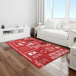 NCAA NC State Wolfpack Sport Basketball And Foolball Team Logo Rectangle Area Rug NCSW37