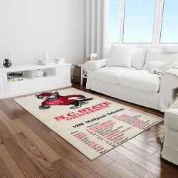 NCAA NC State Wolfpack Sport Basketball And Foolball Team Logo Rectangle Area Rug NCSW50