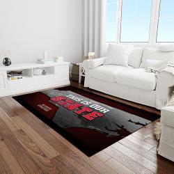 NCAA NC State Wolfpack Sport Basketball And Foolball Team Logo Rectangle Area Rug NCSW54