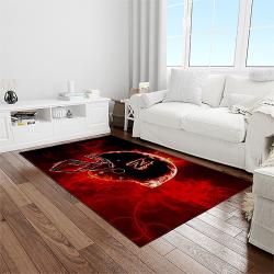 NCAA Nebraska Cornhuskers College Sport Basketball And Foolball Team Logo Rectangle Area Rug NCS05